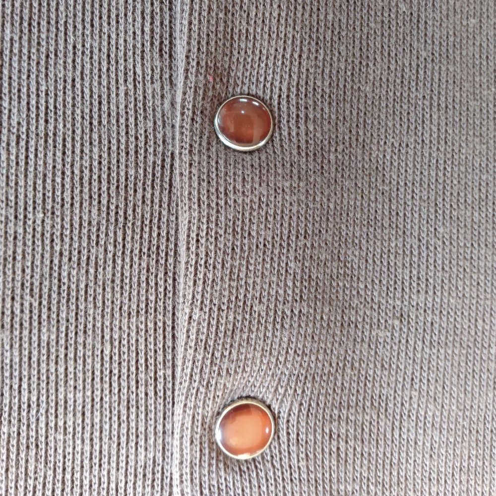 Reference Point Knit Cotton Blend Snap Button Cardigan - Picture 6 of 6